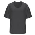 thumbnail image 4 of Women's Classic Basic Tee Round Neck Short Sleeve Solid Color Casual Shirt Comfortable Versatile Wardrobe Staple, 4 of 6