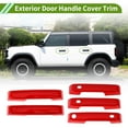 thumbnail image 2 of Cubierta de manija de puerta exterior Trim delantero izquierdo, delantero derecho, trasero izquierdo, trasero derecho y manija de puerta del maletero para Ford Bronco 2021-2025, rojo, ABS, 1 juego, 2 of 7