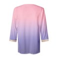 thumbnail image 4 of Bovxnpu 3/4 Length Sleeve Womens Tops, Cotton Casual Tunic Tops for Women Loose Dressy, Women's Fashion Printed T-shirt 3/4 Sleeves Blouse Round Neck Casual S, 4 of 5