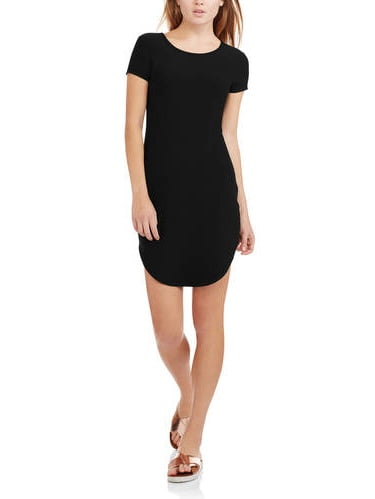 black t shirt dress walmart