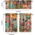 thumbnail image 6 of Boho Kitchen Curtains,Bohemian Flower Kitchen Curtains Sets for Windows,Kitchen Curtain Sink Window Valance 3 Piece Set,Boho Floral Kitchen Decor for Living Room 54x36 Inches, 6 of 6