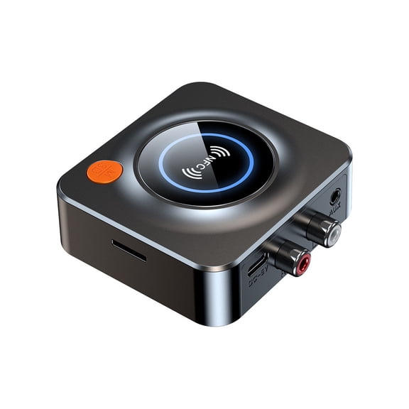 Injueey Transmisor compatible con Bluetooth Low Delay 10m Amplificador de señal Adaptador de receptor de almohadilla de silicona de Cables de audio/vídeo