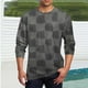 thumbnail image 1 of Blusas y camisas de manga larga con cuello redondo para hombre, camisetas casuales con estampado de moda, blusas de manga larga con cuello redondo, blusas para hombre, blusa de poliéster, 1 of 5