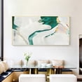 thumbnail image 2 of Gold Foil Teal Green 3D Texture Abstract Handmade Painting On Canvas Livingroom Bedroom Large Gold Wall Art New Home Art Decor, 2 of 8