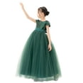 thumbnail image 2 of Ekidsbridal Girl Bridesmaid Flower Girl Dress - Sequins V-Back with Cap Sleeves 323-A (Size: 4-12), 2 of 5