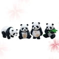 thumbnail image 2 of Kit de 4 mini pandas en miniatura para decoración del hogar, jardín o exteriores., 2 of 7