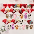 thumbnail image 3 of Joyfy 28-Pack Valentine's Day Pre-Assembled Hearts with Plush Animal Finger Puppets and Valentine's Day Cards for Kids, 3 of 8
