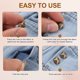 thumbnail image 4 of Uxcell 100 Pcs Remaches de Pirámide Cuadrada, 8mm Picos de Metal de Cuatro Garras para Decoración de Cuero, Ropa, Zapatos, Chaquetas, Manualidades DIY, Jeans, Bolsas, Negro, 4 of 6