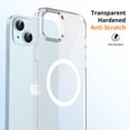 thumbnail image 3 of Magnetic Hybrid Clear Case for iPhone 15 - [Compatible with MagSafe] [Not Yellowing] Hard Transparent Back Phone Case Cover,Scratch-Resistant Back,Drop Proof,Shockproof Phone Case,Silver, 3 of 9