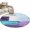 Teal Purple White, variant on Round Rugs 3Ft, Purple Turquoise Round Area Rug Washable Indoor Throw Carpet, Modern Geometric Oil Painting Abstract Small Non Slip Circle Rug for Bedroom Living Room Home Decor Aesthetic