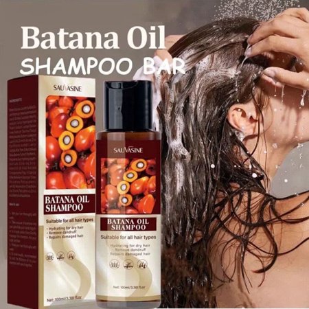 Batana Shampoo Hair Growth Repair Nourishing Brightening Shampoo, Suitale All Hair Types 100ml, 2pcs