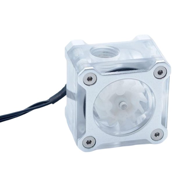 Indicador de medidor de flujo de computadora PC G1 / 4 Rosca hembra 5V RGB Colorido Profesional Plata jinwen Medidor de flujo de enfriamiento