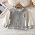 thumbnail image 7 of Coerni Boys & Girls Varsity Jackets Contrast Long Sleeve Embroidery Bomber Jackets Button Down Cardigan Baseball Coats, 7 of 7