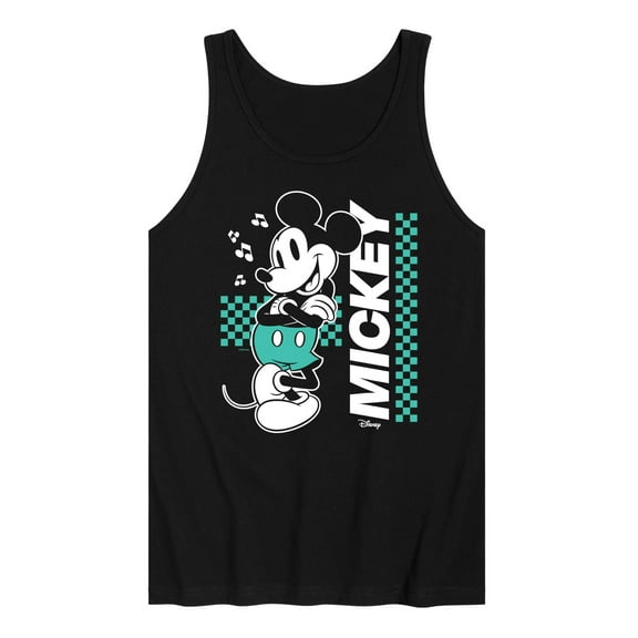 Disney - Mickey & Friends - Mickey Mouse - Checkered Retro Design - Men's Jersey Tank Top