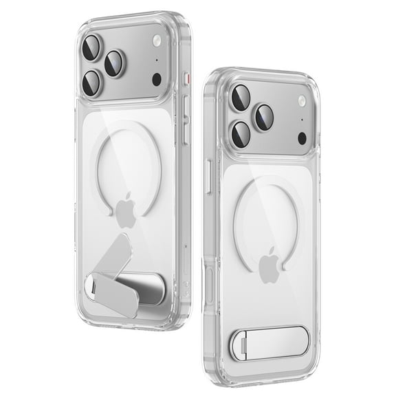 Dteck for iPhone 17 Pro Max Case, Magnetic for iPhone 17 Pro Max Clear Case Compatible with MagSafe, Rotating Kickstand