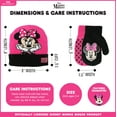 thumbnail image 5 of Disney Toddler Winter Hat, Kids Gloves or Toddlers Mittens, Minnie Mouse Reversible Hat for Girl Ages 2-4, 5 of 5