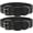 Black(2PCS), variant on Heavy Duty Dog Collar for Large Dogs, Tactical Dog Collars with Metal Buckle & D Ring, 1.5" Width Thick Adjustable Nylon Collar for Medium Dogs, Khaki/M