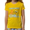 thumbnail image 4 of Looney Tunes Girls' Tweety Bird This Is How I Chill 2 Piece Short Sleeve Shirt and Pajama Pant Sleep Set Loungewear, 4 of 7