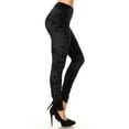 thumbnail image 2 of Women’s Crushed Velvet Leggings (Black, Large), 2 of 3