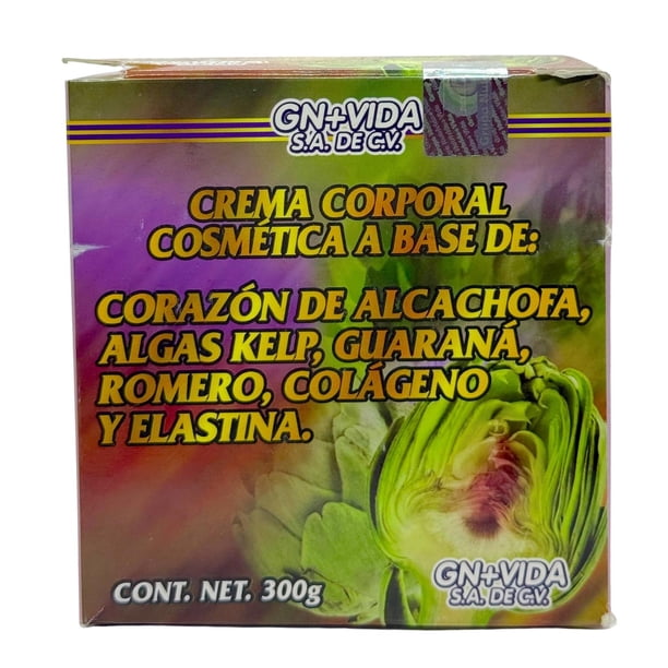 Crema Corporal Corazon de Alcachofa Colágeno Elastina 300 g GN+Vida
