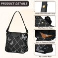 thumbnail image 3 of Iauyy Women's Handbag Removable Shoulder Satchel Bag-Polyester and PU leather ，Black and White Leopard Print, 3 of 7