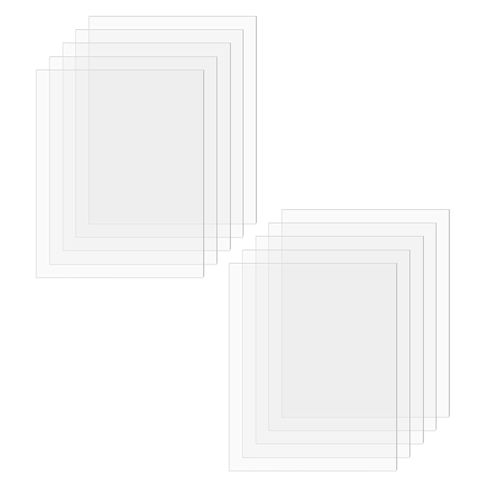 FaLX Bendable Transparent Plastic Sheet 10Pcs High Hardness