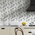 thumbnail image 3 of Walplus Peel and Stick Backsplash Honey Hexa Grey 3D Tile Decals 60 Sheets 12" x 6", 3 of 9