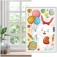 AUDeals Easter Window Clings Cute Bunny Window Stickers Radish Eggs ...
