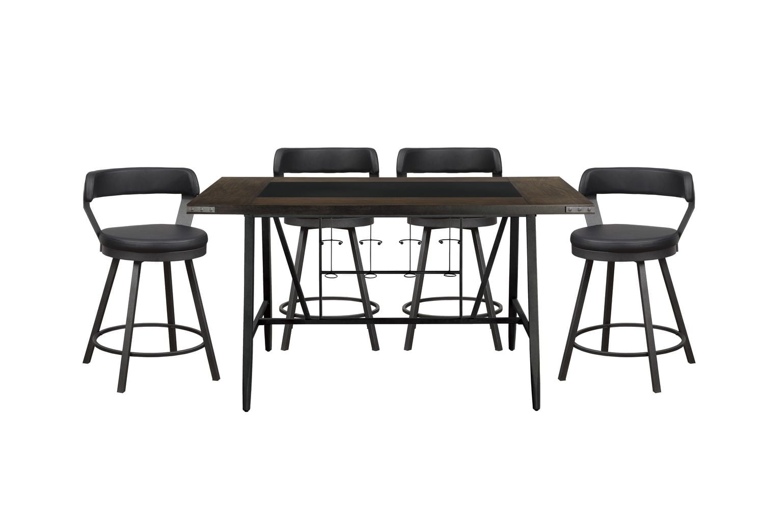 Topline Home Furnishings 5-piece Counter Height Dining Set