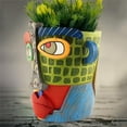 thumbnail image 2 of Handmade Picasso Brutalist Abstract Beauty Face Flower Pot, 2024 New Face Planters Pots Head, Unique Picasso Flower Pot, Funny Head Planters for Indoor Plants, Colorful Art Antique Planter, 2 of 10