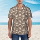 thumbnail image 2 of Balery Raccoon Camisas hawaianas de manga corta para hombre, camisas playeras de corte holgado, camisas de vacaciones con botones,3X-Large, 2 of 7