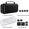 thumbnail image 4 of Mooroer 12 in 1 Steam Deck Accessories Kit with Portable Travel Protective Hard Shell Steam Deck Carry Case, TPU Clear Protective Case, Touch Skin Sticker & Thumb Grips, Black, 4 of 9