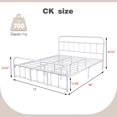 thumbnail image 6 of alazyhome Simple Vintage California King ​Metal Platform Bed Frame, Easy-Assembly, White, 6 of 6