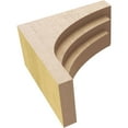 thumbnail image 6 of 3"W x 6"D x 6"H Classic Rockford Rough Cedar Woodgrain TimberThane Corbel, Primed Tan, 6 of 6