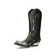thumbnail image 5 of NEW ROCK M-7921-S3 SILVER FLAME BOOTS Black Leather Heavy Biker Western Cowboy 46, 5 of 6