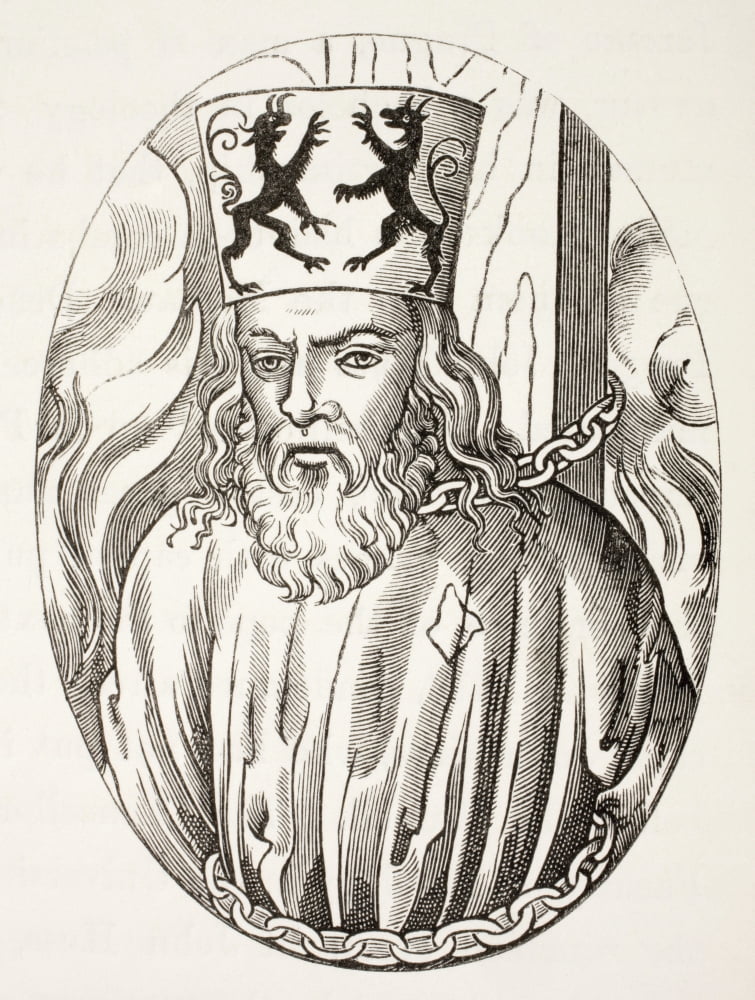 Jerome Of Prague 1379 To 1416 Czech Theologian Burnt At The Stake For Heresy From Military And Religious Life In The Middle Ages By Paul Lacroix Published London Circa 1880 Canvas Art - Ken Welsh Des
