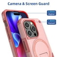 thumbnail image 6 of for iPhone 12 Pro / 12 6.1" Case with Kickstand, Compatible with MagSafe Camera 
 & Screen Guard Military Grade Drop Protection Shockproof  Magnetic Back Cover for iPhone 12 Pro / 12 6.1", Pink, 6 of 7
