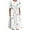 White, variant on QIPOPIQ Dresses for Women Tiered Swing Dress Short Sleeve Casual Dresses Round Neck Summer Midi Dress Folding Print Dresses 2023 Deals