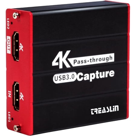 Capture Card, 4K Game HDMI Video USB3.0 Capture Card Live Streaming Share for PS5 PS4 Switch Wii U DSLR Xbox