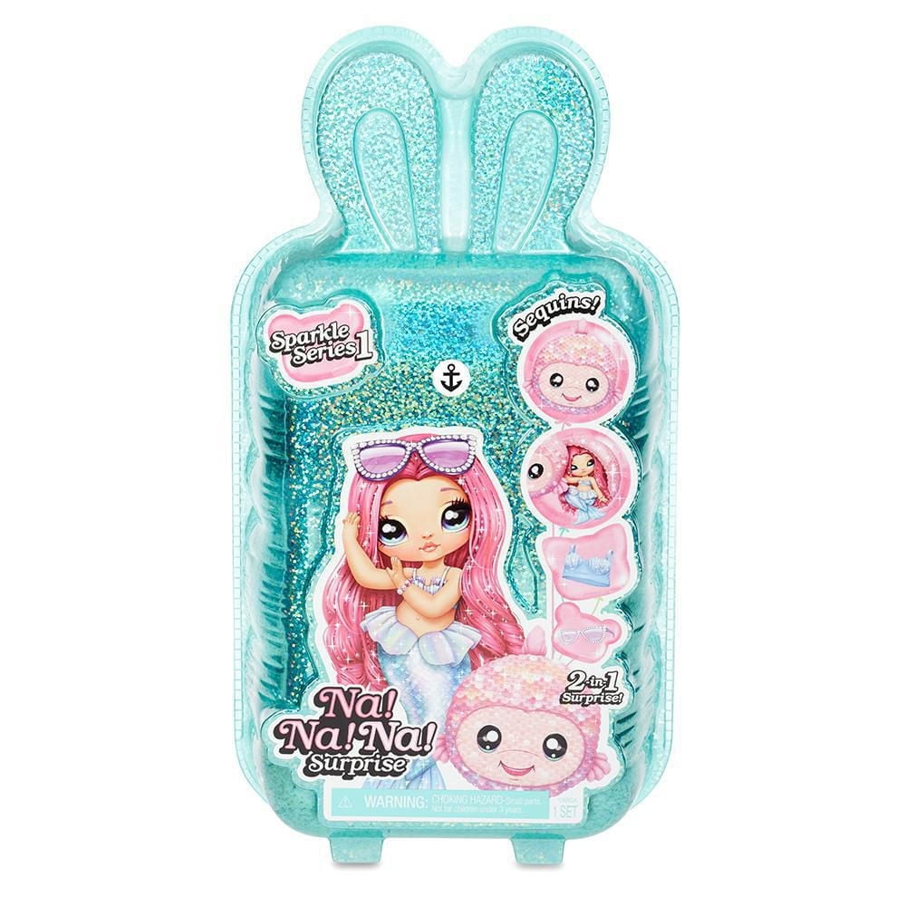 Na Na Na Surprise 2-in-1 Fashion Doll and Sparkly Sequined Purse Sparkle Series – Sailor Blu, 7.5" Sailor Doll