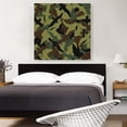thumbnail image 2 of ARTCANVAS Army Green Brown Black Camo Camouflage Bird Pattern Canvas Art Print - Size: 36" x 36" (1.50" Deep), 2 of 9