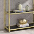thumbnail image 2 of Bowery Hill Contemporary Metal 7-Shelf Bookcase in Brass Finish, 2 of 7