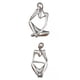thumbnail image 1 of 2x Escultura Resina Estatua de Estatuilla de Pensamiento Hueco Moderno, 1 of 7