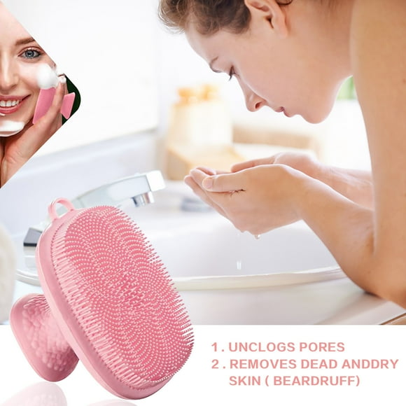 Exfoliante facial, almohadilla exfoliante suave y cepillo facial para eliminar la piel muerta y seca.