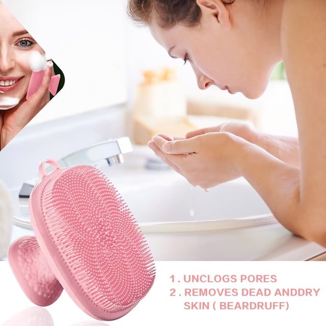Fiudx Disco Exfoliante Facial, Cepillo Facial de Cerdas Suaves, Exfoliante Suave para Piel Muerta, Ideal para Viajes, Herramienta de Limpieza de Piel, Cuidado de Piel Sensible, Masaje Diario.