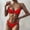 Red, variant on Babysbule Swimsuits for Women Women's High Breast Contrast Solid Split Bikini Set Two Piece Swimsuit Sets