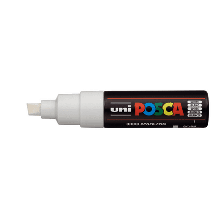 UPC: 4902778916599 | POSCA Acrylic Paint Marker  Broad Chisel  White