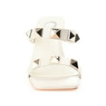 thumbnail image 6 of Journee Womens Kirian Open Square Toe Block Heel Sandals, 6 of 9