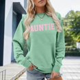 thumbnail image 2 of Arlun Auntie Sweatshirts for Women Cool Aunt Drop Shoulder Loose Comfy Casual Sweatshirt Spring Winter Crewneck Long Sleeve Pullover Tops Fashion Clothes Funny Gifts for Aunt Mint Green XXXL, 2 of 4