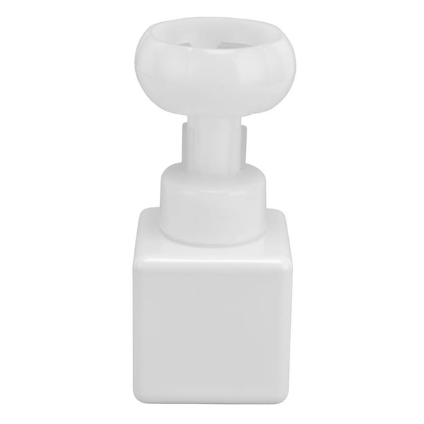 Dispensador de jabón líquido en forma de flor, reutilizable, portátil, recargable, con bomba de espuma de 250ml (blanco)